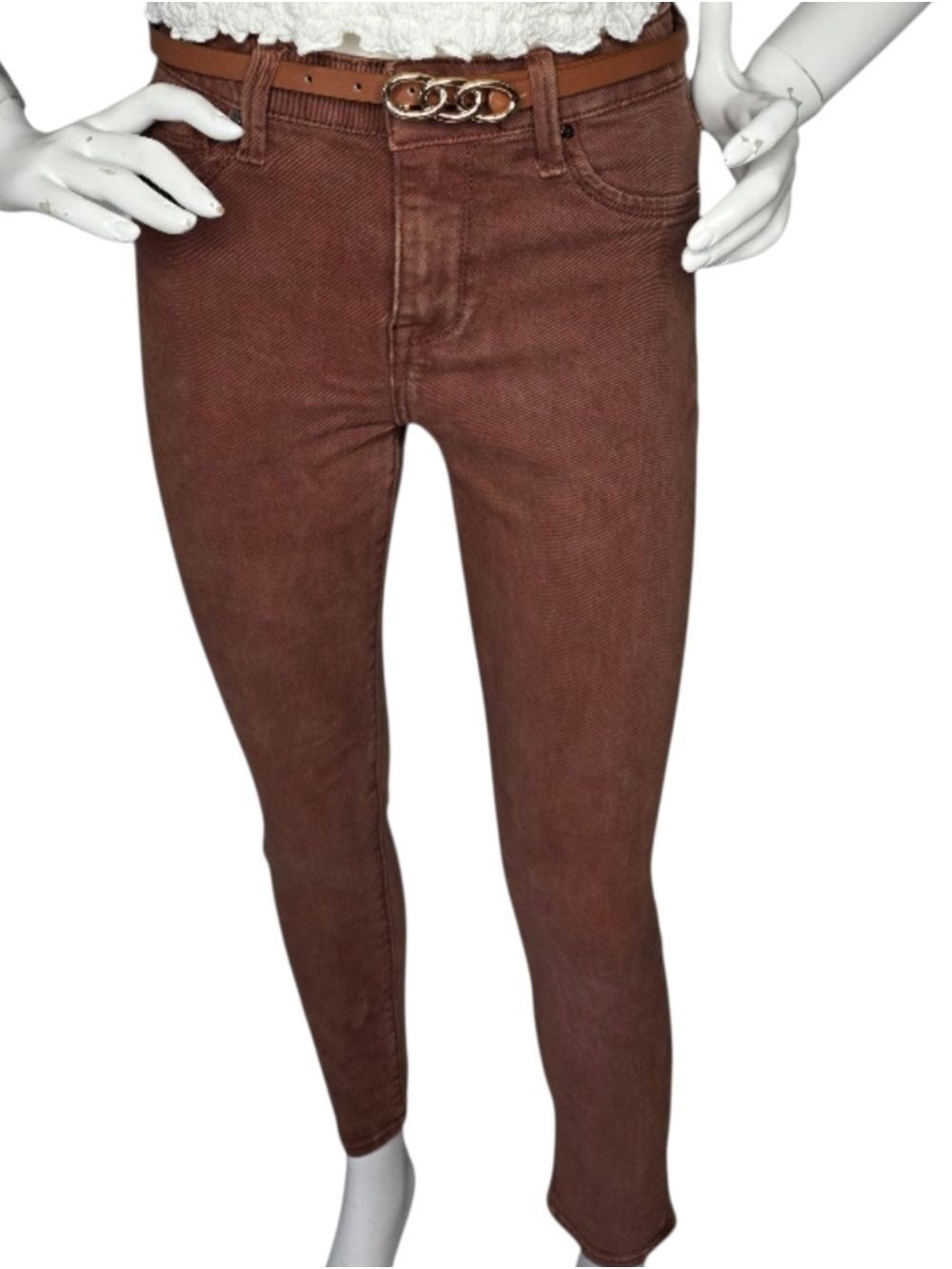 Risen Espresso High Rise Skinny Jeans Size 1/25 | Capsule Neutral NWT